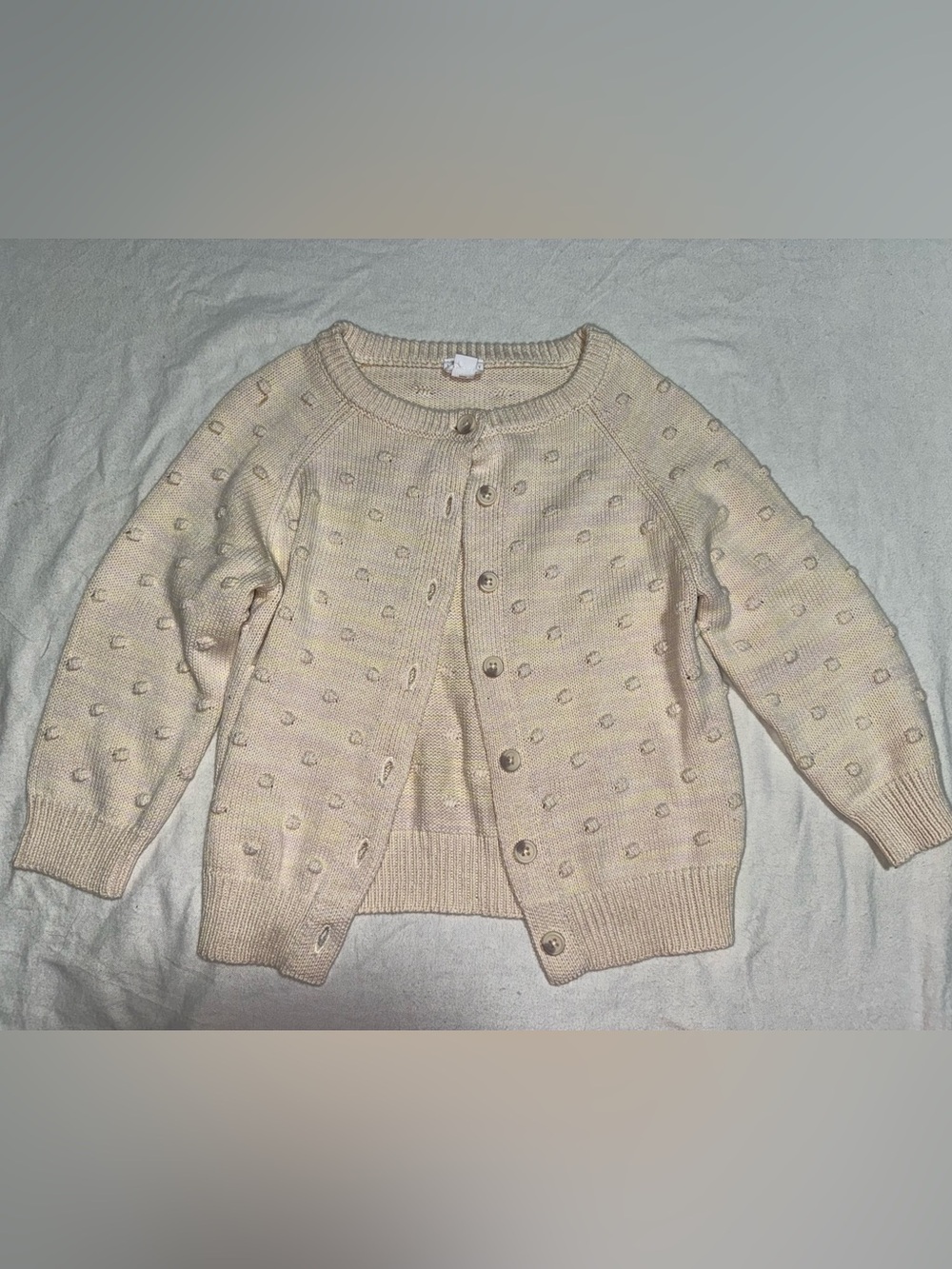 Jamie Kay Cream Textured Dot Knit Cardigan